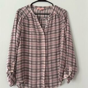 Plaid Button-Up Women's Top